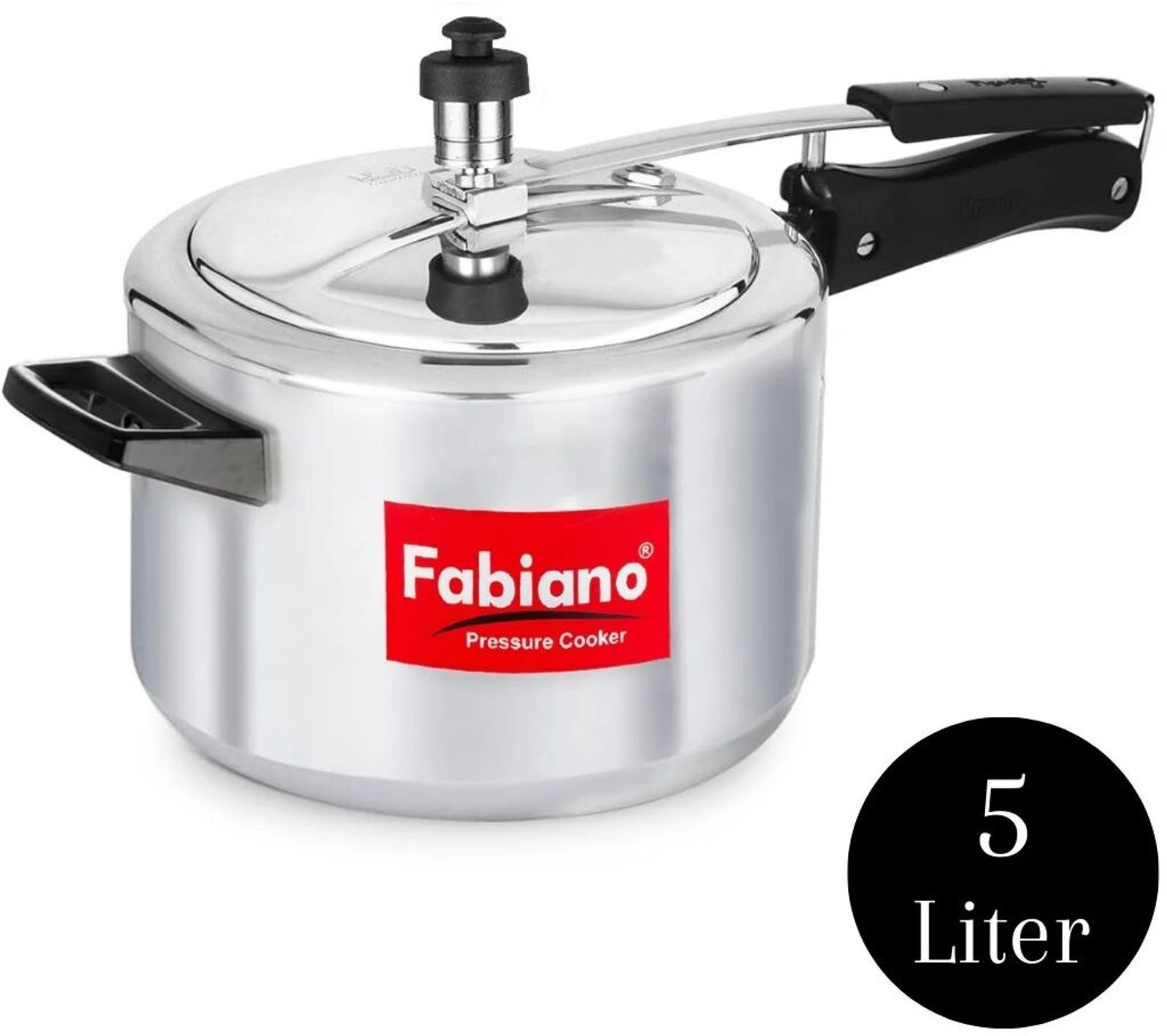 Fabiano 5 Liter Premium Top Quality ISI Certified 5 L Pressure Cooker (Aluminium)