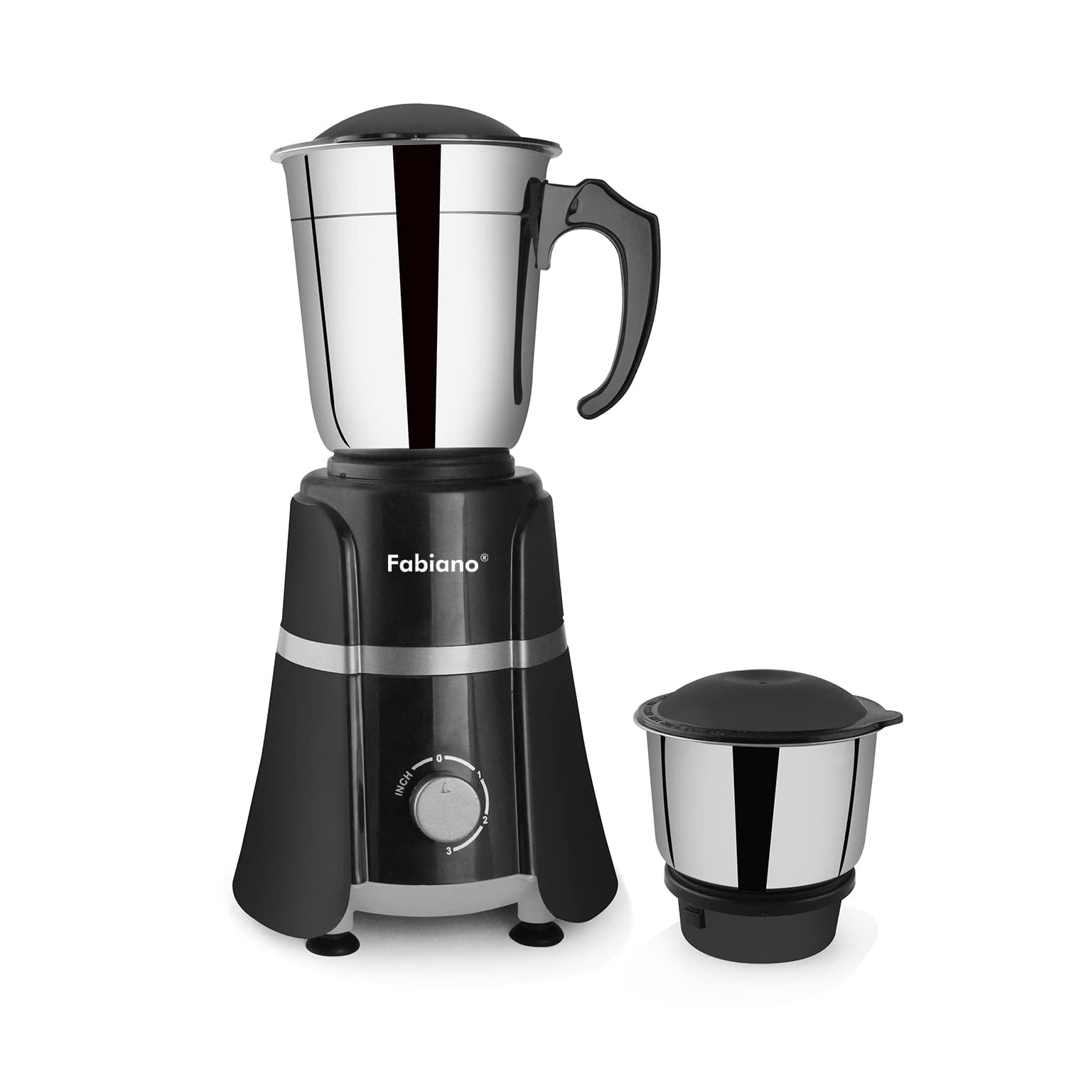 Fabiano FAB-MG-BLISS Mixer Grinder, 500 Watt with 2 Jars for Juicing, Chutney Making, Dry Grinding, Wet Grinding and Mincing With 1 Year Warranty, Black