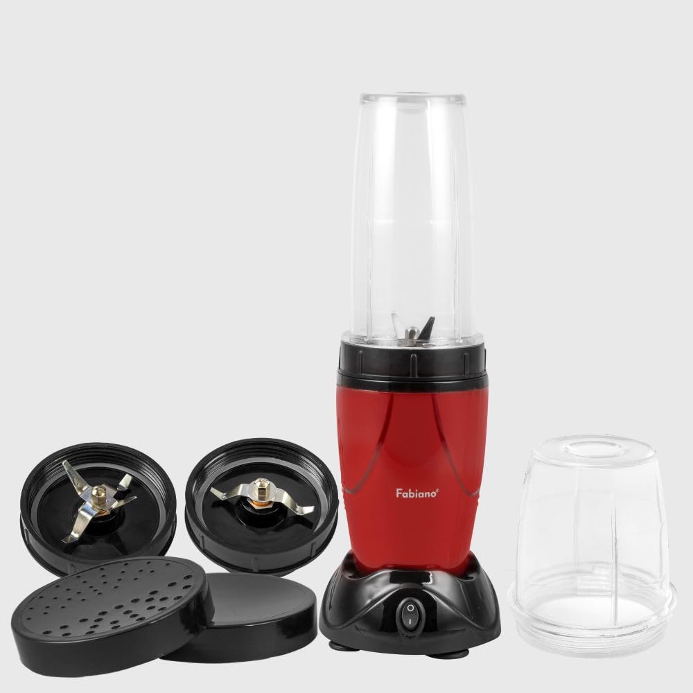Fabiano Nutri Blender Mixer Juicer 400 Watts,Juicer Mixer Grinder (2 Jars, Red, Black)
