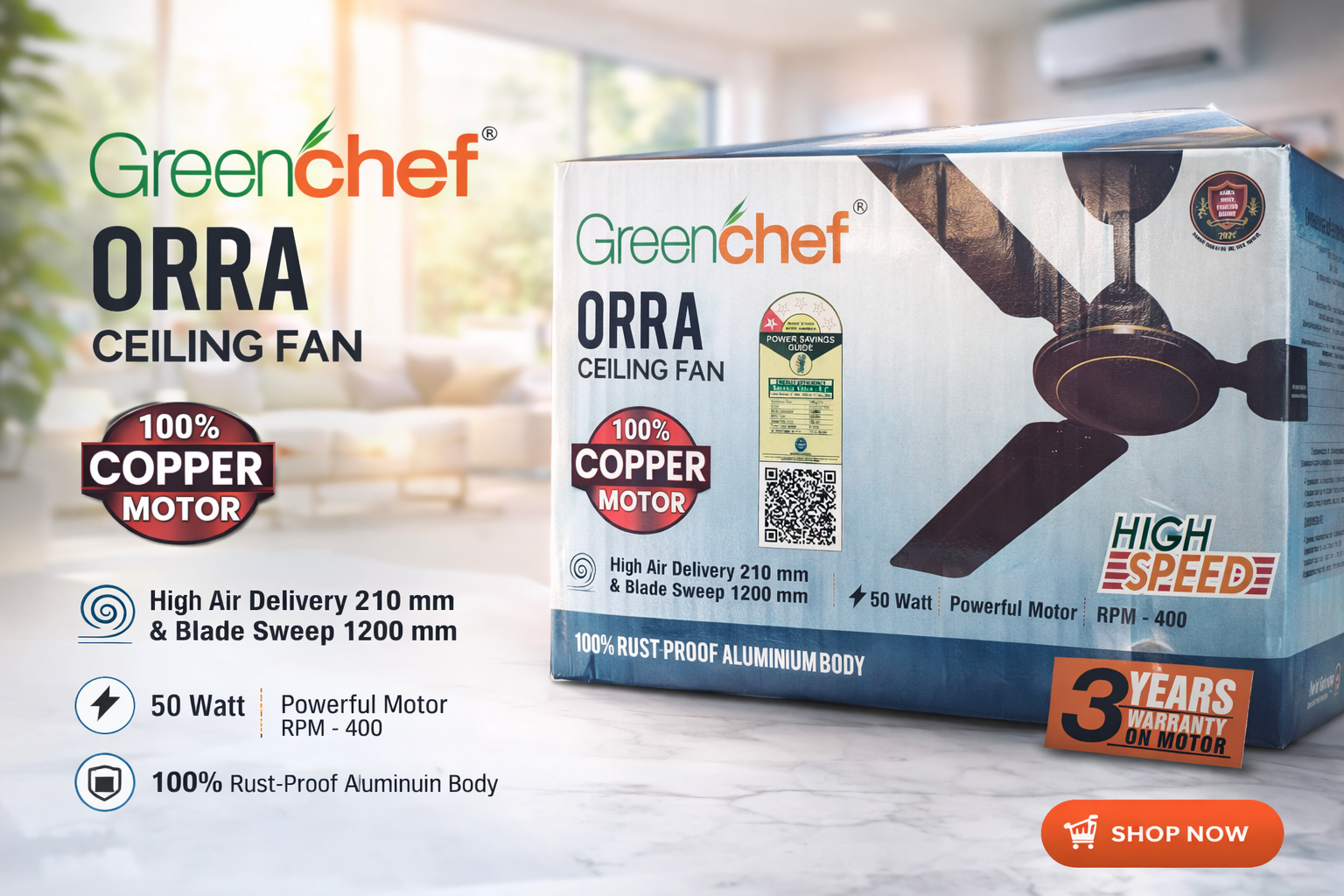 Greenchef Orra Ceiling Fan