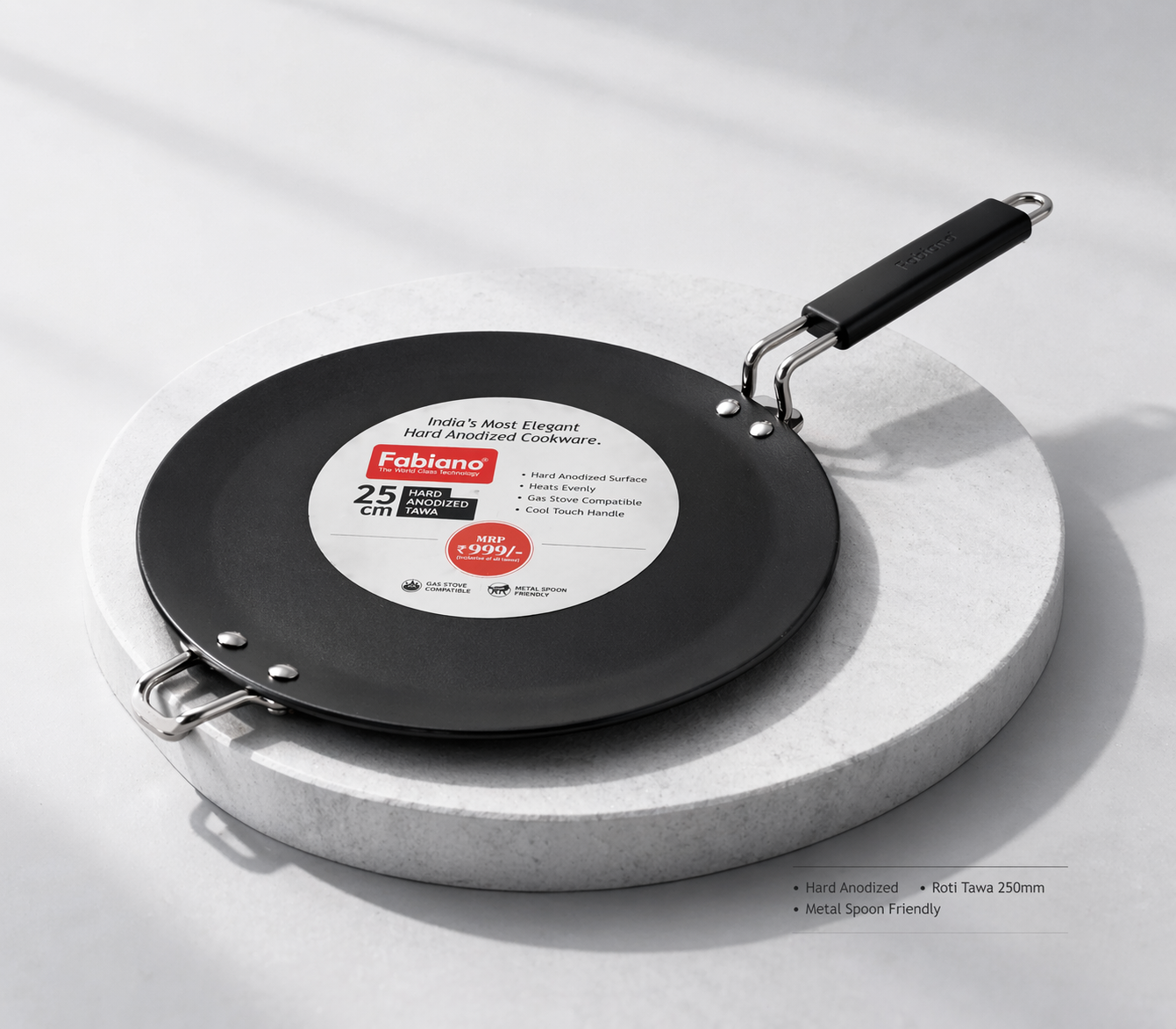 Fabiano Pro 25cm Hard Anodized Roti Tawa