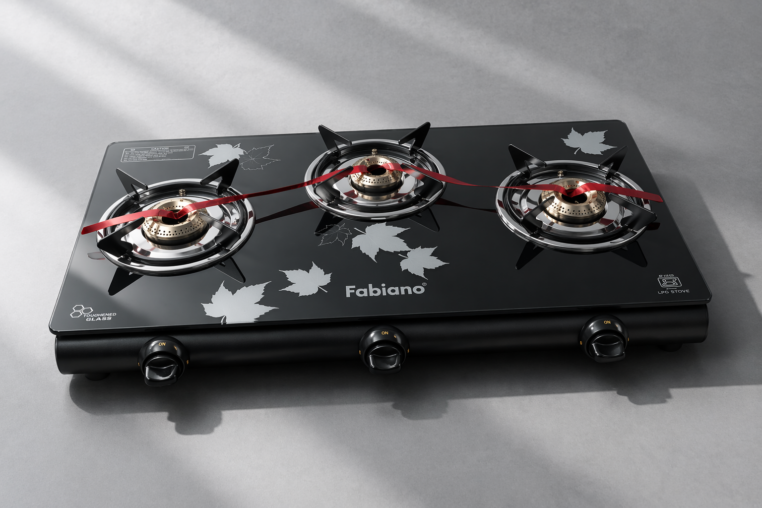 Fabiano Prime 3 Burner Glass Top Gas Stove